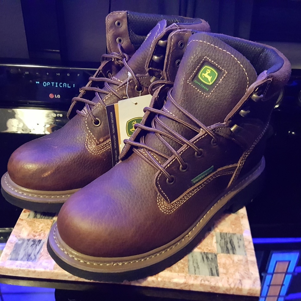 John Deere Boots Men's 6" Waterproof Lace-Up Work